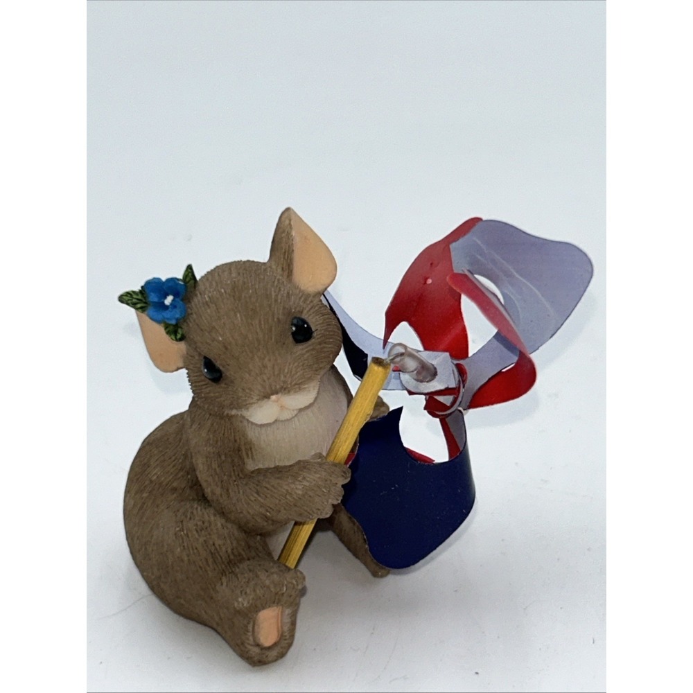 NIB Fitz & Floyd Charming Tails "GIVE IT A WHIRL" Figurine *READ*